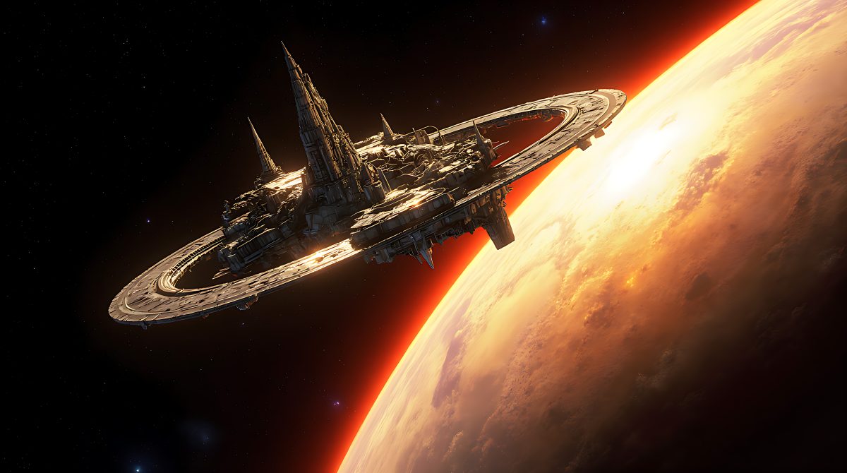 Orbiting Citadel at Sunrise
