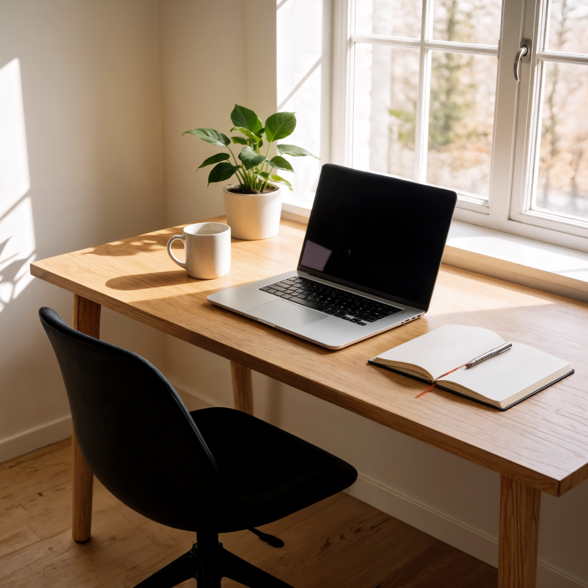 Modern Minimalist Home Office Workspace